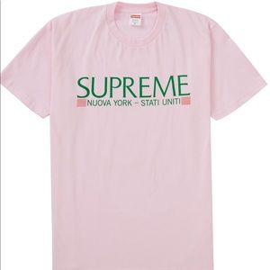 Supreme Nuova York Tee Light Pink